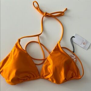 NWT Shade & Shore Orange Triangle Bikini Top - Medium